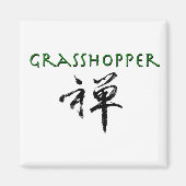 Grasshop met "Zen"-symbool Magneet (Voorkant)
