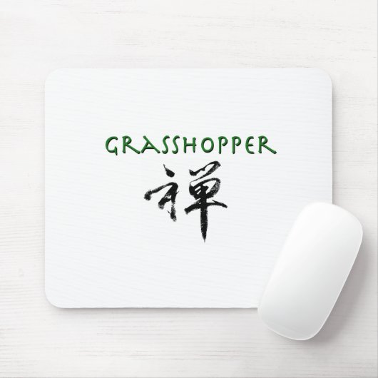 Grasshop met "Zen"-symbool Muismat (Met muis)