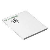 Grasshop met "Zen"-symbool Notitieblok (Schuin)