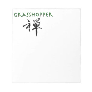 Grasshop met "Zen"-symbool Notitieblok
