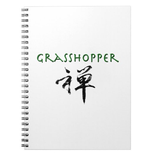 Grasshop met "Zen"-symbool Notitieboek (Voorkant)