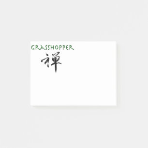 Grasshop met "Zen"-symbool Post-it® Notes