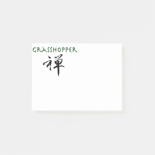 Grasshop met "Zen"-symbool Post-it® Notes (Voorkant)