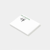 Grasshop met "Zen"-symbool Post-it® Notes (Schuin)
