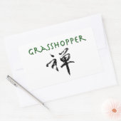 Grasshop met "Zen"-symbool Rechthoekige Sticker (Envelop)
