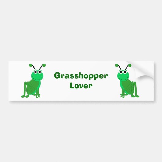 Grasshop-ontwerp Bumpersticker (Voorkant)