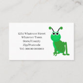 Grasshop-ontwerp Contactkaartje (Achterkant)