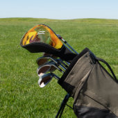 Grasshop op Gele Ventilator Golfheadcover (Insitu)