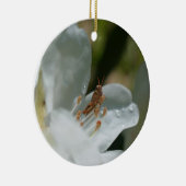 Grasshop op White Azalea Flower Keramisch Ornament (Rechts)