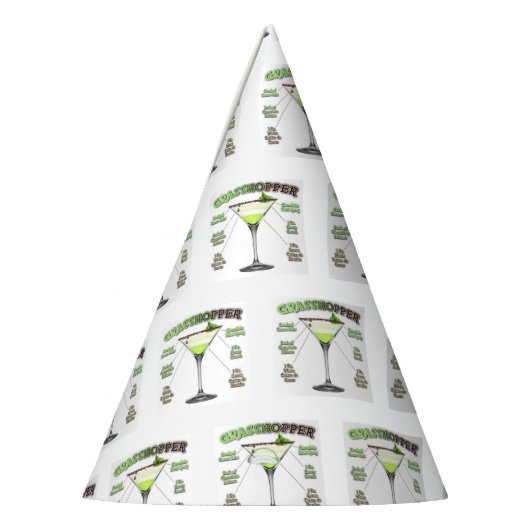 GRASSHOPPER Cocktail Recipe Art Feesthoedjes (Links)