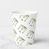 GRASSHOPPER Cocktail Recipe Art  Papieren Bekers (Voorkant)