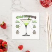 GRASSHOPPER Cocktail Recipe Art Servet (Insitu)