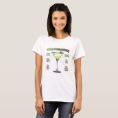 GRASSHOPPER Cocktail Recipe Art T-shirt (Voorkant volledig)