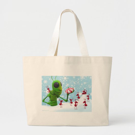 Grasshopper en de kerst van de Ants Grote Tote Bag (Voorkant)