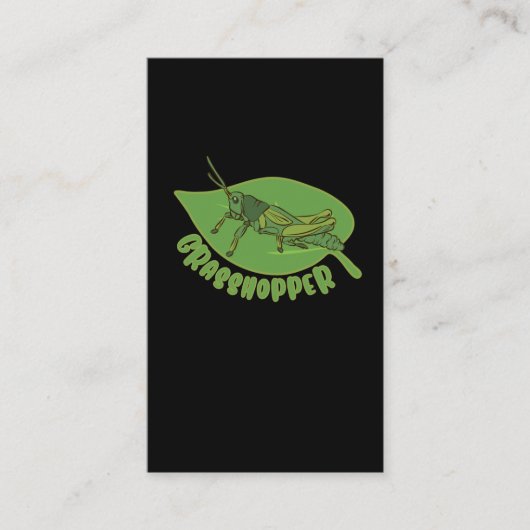 Grasshopper Gardener Natuur Entomology Insect Visitekaartje (Voorkant)