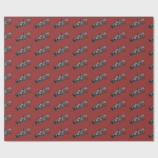 Grasshopper gift rap, cadeaupapier (Vlak)