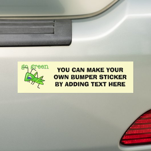Grasshopper Go Green T-shirts en cadeautjes Bumpersticker (Op auto)