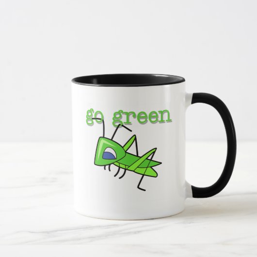 Grasshopper Go Green T-shirts en cadeautjes Mok (Rechts)