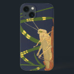 Grasshopper in Green Grass op Blue Background Case-Mate iPhone Case<br><div class="desc">Het diepe groen van het gras in dit schilderij voegt perfect samen met de blauwe achtergrond,  wat een gevoel van avond creëert in dit stuk van Nina Tenser. Beide kleuren contrasteren met het bord van de sprinkhaan. Natuur liefhebbers moeten dit stuk kopen en op hun favoriete muur plaatsen!</div>