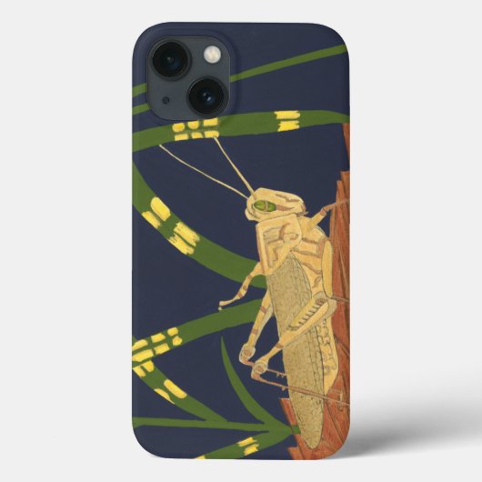 Grasshopper in Green Grass op Blue Background Case-Mate iPhone Case (Achterkant)