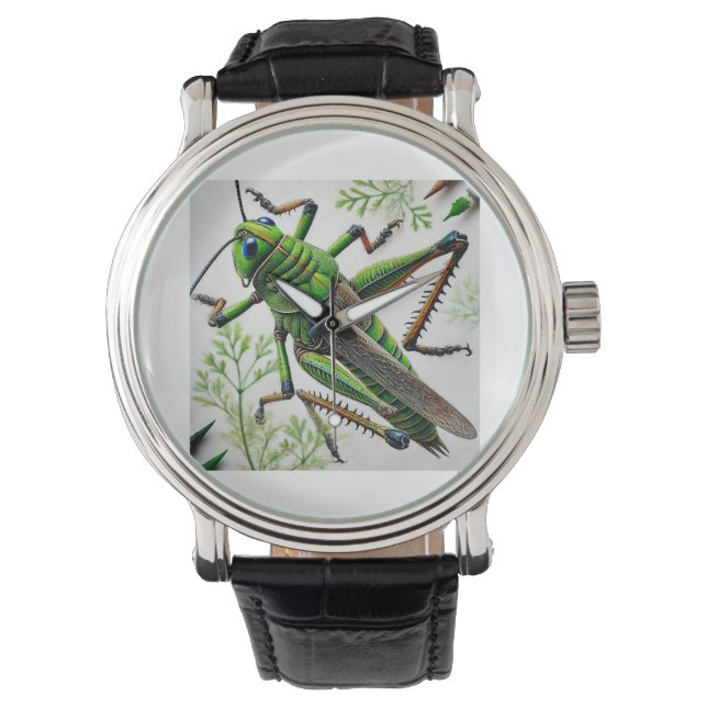 Grasshopper in natural environment 251024IREF222 - Horloge (Voorkant)