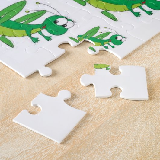 Grasshopper Jigzaag Puzzle Legpuzzel (Zijkant)