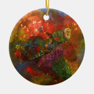 grasshopper keramisch ornament