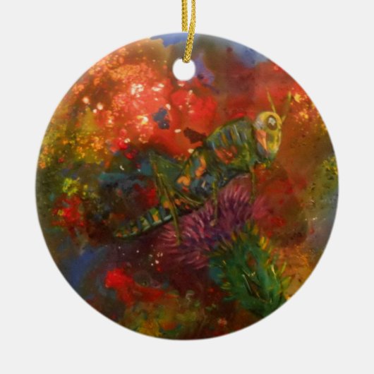 grasshopper keramisch ornament (Voorkant)