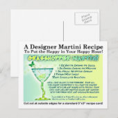 Grasshopper Martini Recept Briefkaart (Voorkant / Achterkant)