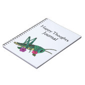 Grasshopper Motif Happy Thoughts Journal Notitieboek (Linkerzijde)