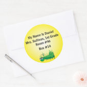 Grasshopper Nametag Ronde Sticker (Envelop)