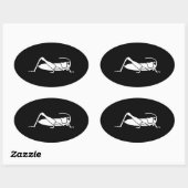 Grasshopper Ovale Sticker (Vel)