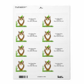 Grasshopper Owl Labels (Full Sheet)