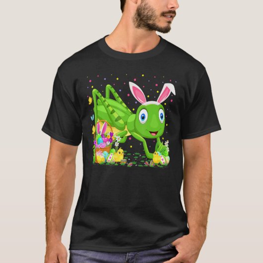 Grasshopper paasjager - paasjachtsprinkhaan t-shirt (Voorkant)