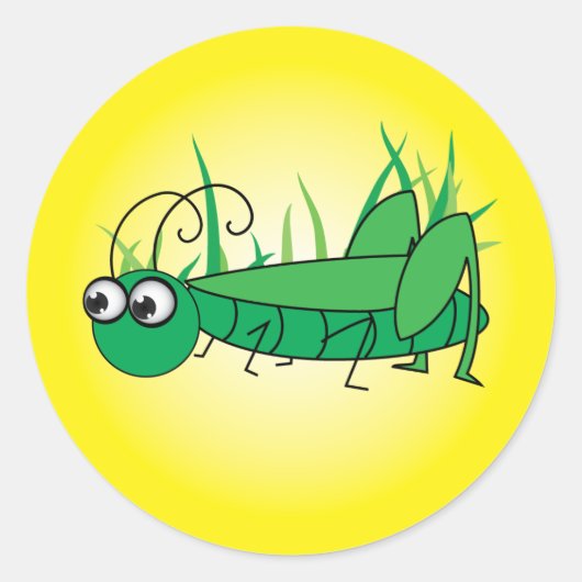 Grasshopper Ronde Sticker (Voorkant)