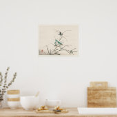 Grasshopper van Kono Bairei (1844-1895) Poster (Keuken)