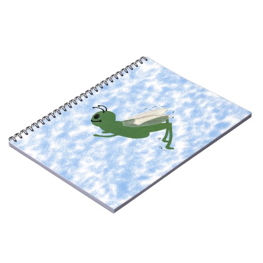 Grasshopper Whimsical Cartoon Art Notitieboek (Linkerzijde)