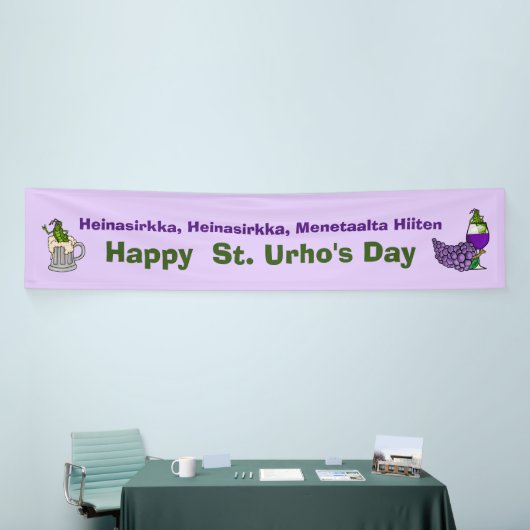 Grasshoppers, druiven en bier St. Urho Banner (Beurs)