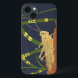 Grasshopping in groene gras op blauwe achtergrond Case-Mate iPhone case<br><div class="desc">Het diepe groen van het gras in dit schilderij voegt perfect samen met de blauwe achtergrond, wat een gevoel van avond creëert in dit stuk van Nina Tenser. Beide kleuren contrasteren met het bord van de sprinkhaan. De liefhebbers van de natuur zouden dit stuk moeten kopen en het op hun...</div>