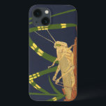 Grasshopping in groene gras op blauwe achtergrond Case-Mate iPhone case<br><div class="desc">Het diepe groen van het gras in dit schilderij voegt perfect samen met de blauwe achtergrond, wat een gevoel van avond creëert in dit stuk van Nina Tenser. Beide kleuren contrasteren met het bord van de sprinkhaan. De liefhebbers van de natuur zouden dit stuk moeten kopen en het op hun...</div>