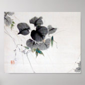 Grasshopping op de Kudzu Leaf, Watanabe Seitei Poster (Voorkant)