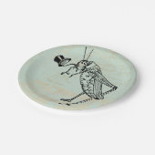 Grasshout met top-hoed papieren bordje (Gekanteld)