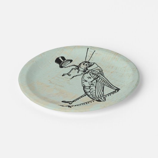 Grasshout met top-hoed papieren bordje (Gekanteld)