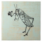 Grasshout met top-hoed tegeltje (Voorkant)