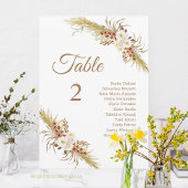 Grassland Dream Wedding Table Kaart. Programmakaart