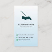 Grassnijder, huishouder, Kaart voor gazonverzorgin Visitekaartje (Achterkant)