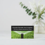 Grassproeier en irrigatie visitekaartje (Staand voorkant)