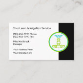 Grassproeiers en irrigatiediensten visitekaartje (Voorkant)