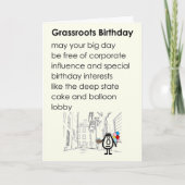 Grassroots Verjaardag Een Grappig Gelukkige Verjaa Bedankkaart (Voorkant)