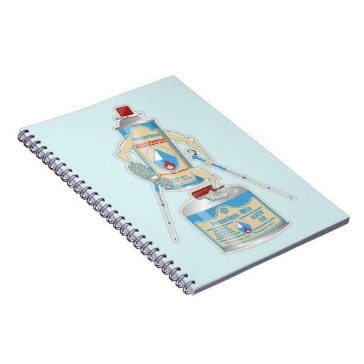 Grasstel gaspatronen grappige wandeling notitieboek (Rechterzijde)